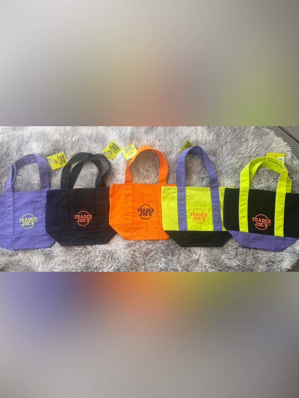 Trader Joe's Tote Bag Set Bundle ( 5pcs)